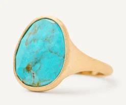 Rings-Marco Bicego 18K Yellow Gold Ring with Turquoise Yellowgold