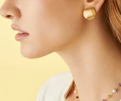Earrings-Marco Bicego 18K Yellow Gold Round Studs, Large Yellowgold