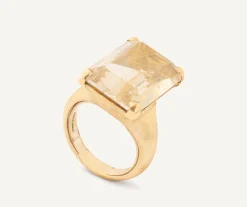 Rings-Marco Bicego 18K Yellow Gold Rutilated Quartz Cocktail Ring Yellowgold