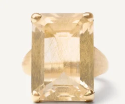 Rings-Marco Bicego 18K Yellow Gold Rutilated Quartz Cocktail Ring Yellowgold