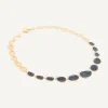 Necklaces-Marco Bicego 18K Yellow Gold Sapphire Pavé Graduated Collar Necklace Yellowgold