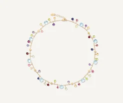 Necklaces-Marco Bicego 18K Yellow Gold Single-Strand Gemstone Necklace, Topaz Accents Yellowgold