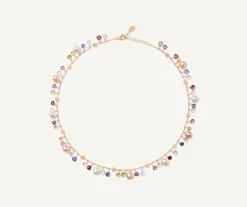 Necklaces-Marco Bicego 18K Yellow Gold Single-Strand Gemstone Necklace With Freshwater Pearls Yellowgold