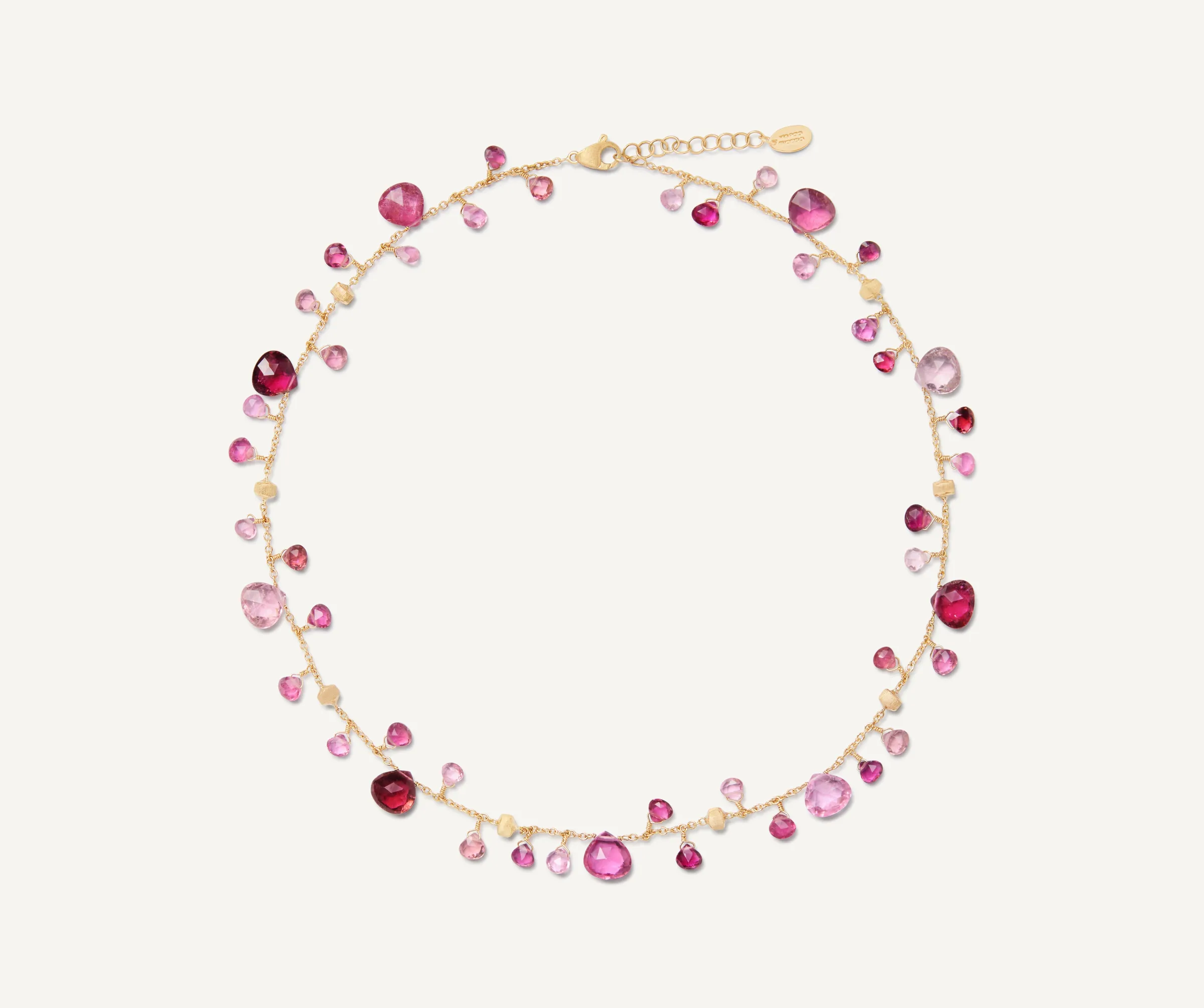Necklaces-Marco Bicego 18K Yellow Gold Single-Strand Pink Tourmalines Necklace Yellowgold
