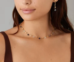 Necklaces-Marco Bicego 18K Yellow Gold Single-Strand Topaz u0026 Iolite Necklace Yellowgold