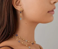 Earrings-Marco Bicego 18K Yellow Gold Single-Strand Topaz u0026 Iolite Earrings Yellowgold