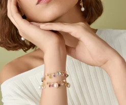 Bracelets-Marco Bicego 18K Yellow Gold Single-Strand Gemstone Bracelet With Freshwater Pearls Yellowgold