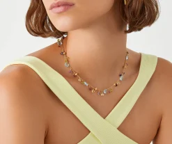 Necklaces-Marco Bicego 18K Yellow Gold Single-Strand Gemstone Necklace, Topaz Accents Yellowgold