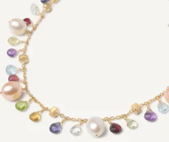 Necklaces-Marco Bicego 18K Yellow Gold Single-Strand Gemstone Necklace With Freshwater Pearls Yellowgold