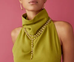 Necklaces-Marco Bicego 18K Yellow Gold Small Link Convertible Necklace Yellowgold