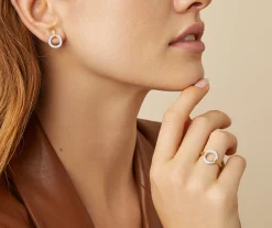 Rings-Marco Bicego 18K Yellow Gold Stackable Diamond Circle Ring Yellowgold