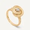 Rings-Marco Bicego 18K Yellow Gold Stackable Floral Ring With Diamond Center Yellowgold