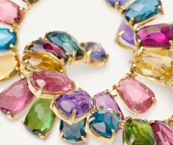 Earrings-Marco Bicego 18K Yellow Gold Statement Gemstone Medium Wrap Hoops Yellowgold