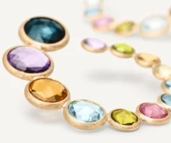 Earrings-Marco Bicego 18K Yellow Gold Statement Gemstone Wrap Hoops Yellowgold