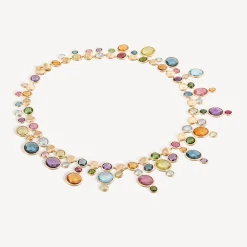 Necklaces-Marco Bicego 18K Yellow Gold Statement Round Gemstone Collar Yellowgold