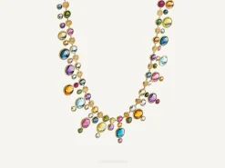 Necklaces-Marco Bicego 18K Yellow Gold Statement Round Gemstone Collar Yellowgold