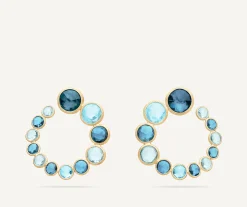 Earrings-Marco Bicego 18K Yellow Gold Statement Topaz Wrap Hoops Yellowgold