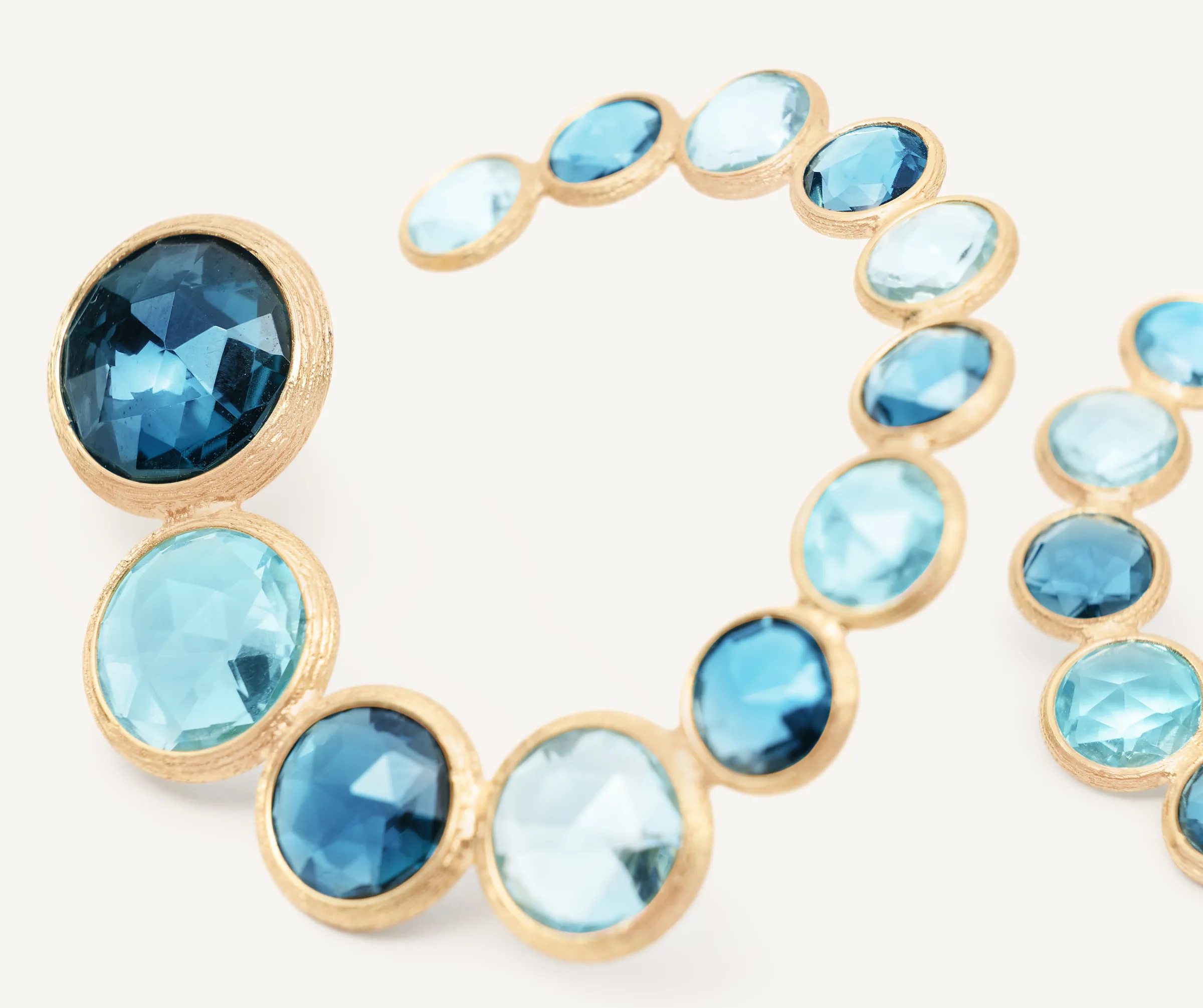 Earrings-Marco Bicego 18K Yellow Gold Statement Topaz Wrap Hoops Yellowgold