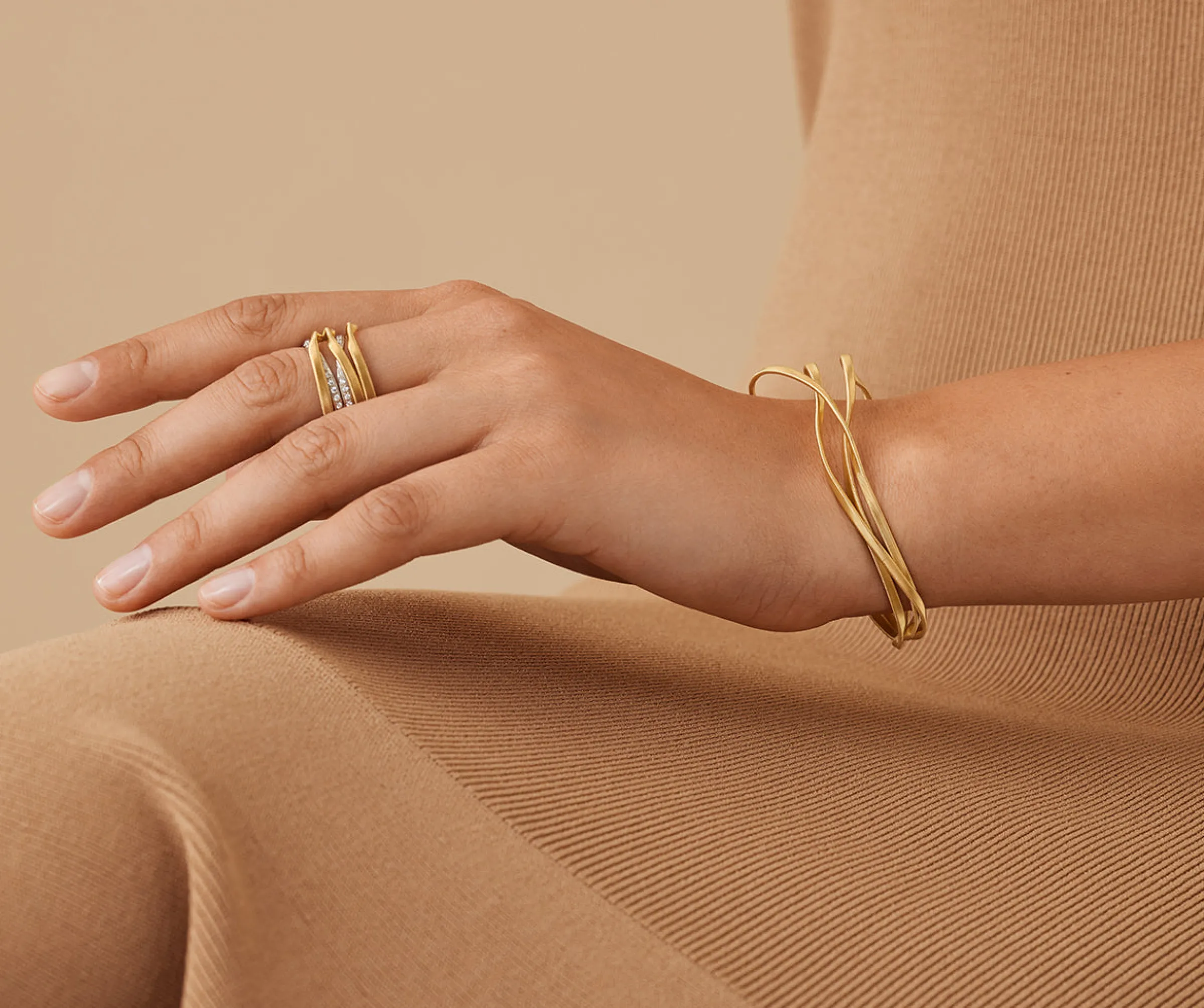 Bracelets-Marco Bicego 18K Yellow Gold 3-Strand Bangle Yellowgold