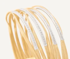 Bracelets-Marco Bicego 18K Yellow Gold 9-Strand Bangle With Diamond Bars Yellowgold