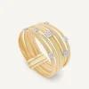 Bracelets-Marco Bicego 18K Yellow Gold 4-Strand Coil Bracelet With Diamonds Stations Yellowgold