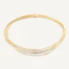 Necklaces-Marco Bicego 18K Yellow Gold 5-Strand Coil Necklace With Diamond Bars Yellowgold