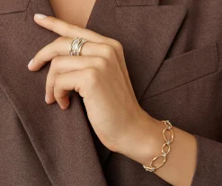Rings-Marco Bicego 18K Yellow Gold 7-Strand Coil Ring With Diamonds Strands Yellowgold