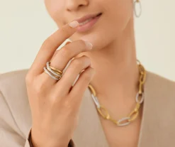 Rings-Marco Bicego 18K Yellow Gold 5-Strand Diamond Stackable Ring Yellowgold