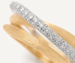 Rings-Marco Bicego 18K Yellow Gold 3-Strand Diamond Stackable Ring Yellowgold