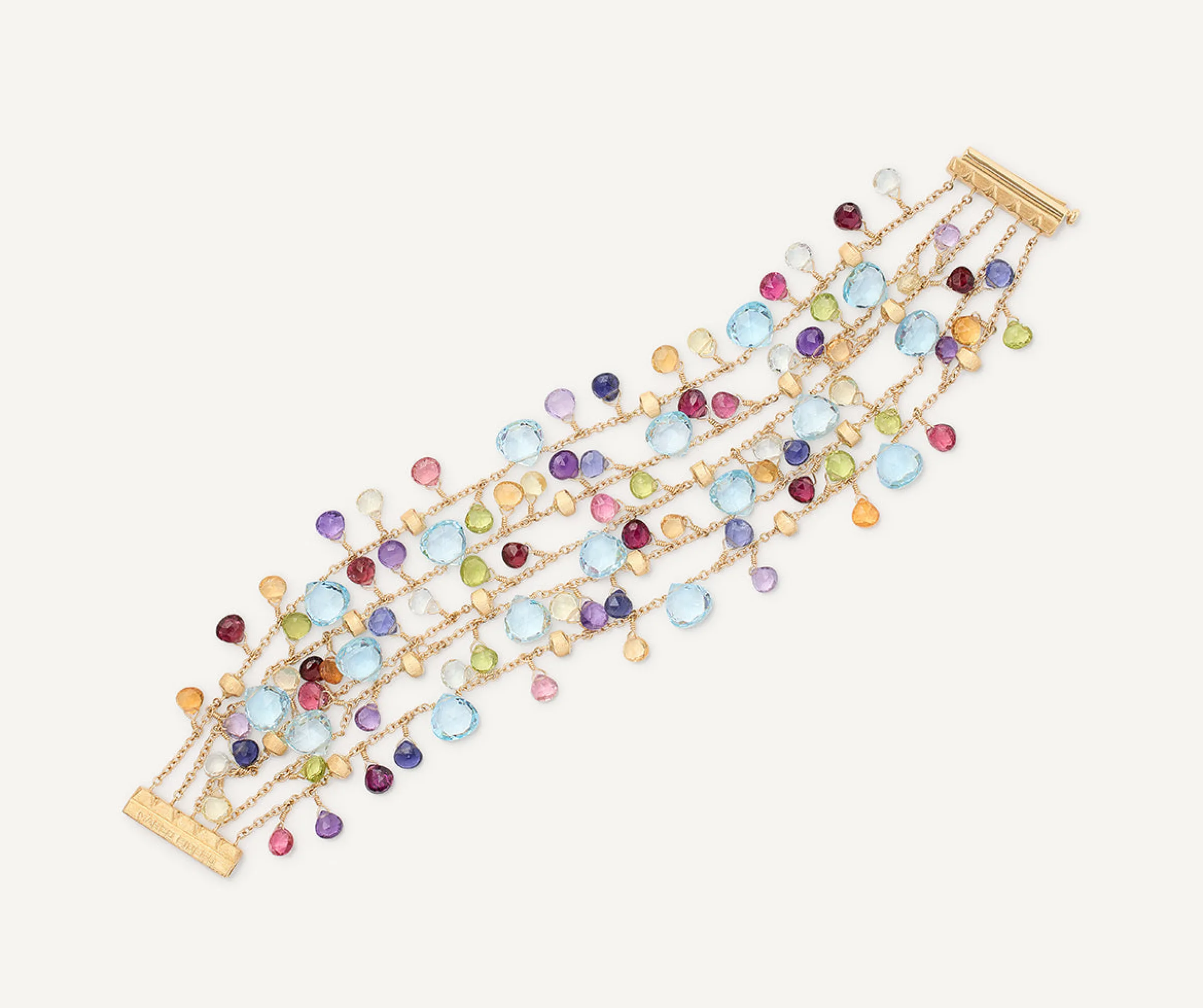 Bracelets-Marco Bicego 18K Yellow Gold 5-Strand Gemstone Bracelet, Topaz Accents Yellowgold