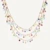 Necklaces-Marco Bicego 18K Yellow Gold 3-Strand Gemstone Necklace, Topaz Accents Yellowgold