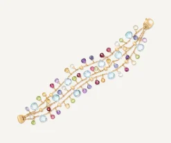 Bracelets-Marco Bicego 18K Yellow Gold 3-Strand Gemstone Bracelet, Topaz Accents Yellowgold