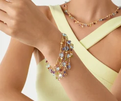 Bracelets-Marco Bicego 18K Yellow Gold 5-Strand Gemstone Bracelet, Topaz Accents Yellowgold