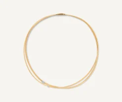 Necklaces-Marco Bicego 18K Yellow Gold 2-Strand Necklace With Diamonds Yellowgold