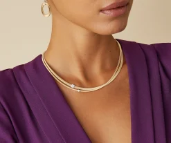 Necklaces-Marco Bicego 18K Yellow Gold 2-Strand Necklace With Diamonds Yellowgold