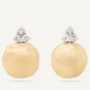 Earrings-Marco Bicego 18K Yellow Gold Stud Earrings With Diamonds Yellowgold