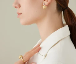 Earrings-Marco Bicego 18K Yellow Gold Stud Earrings With Diamonds Yellowgold
