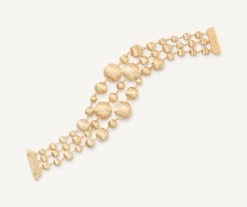 Bracelets-Marco Bicego 18K Yellow Gold Three Strand Mixed Bead Bracelet Yellowgold
