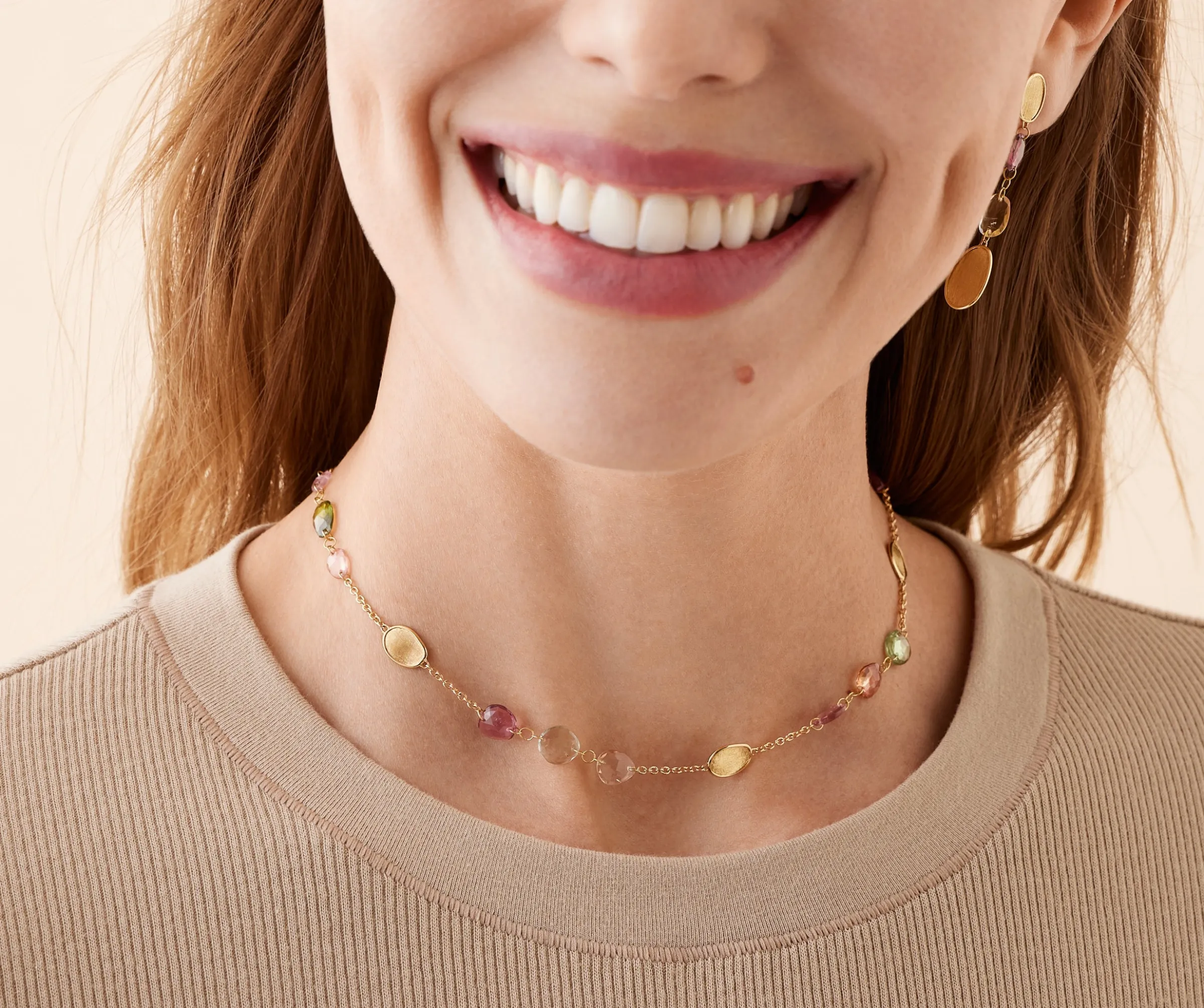 Necklaces-Marco Bicego 18K Yellow Gold Tourmaline Necklace Yellowgold
