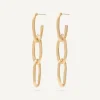 Earrings-Marco Bicego 18K Yellow Gold Triple Link Drop Earrings Yellowgold