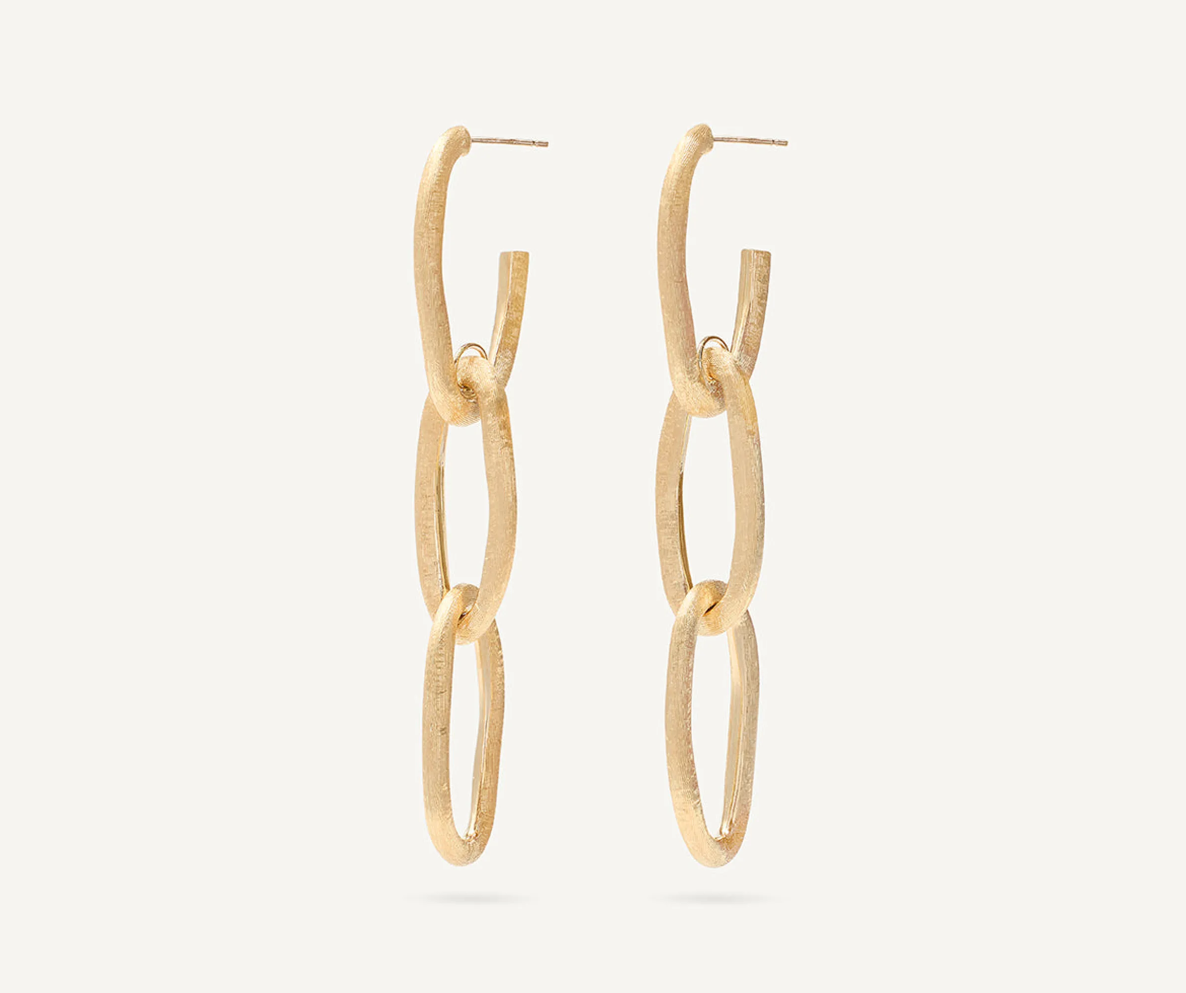 Earrings-Marco Bicego 18K Yellow Gold Triple Link Drop Earrings Yellowgold