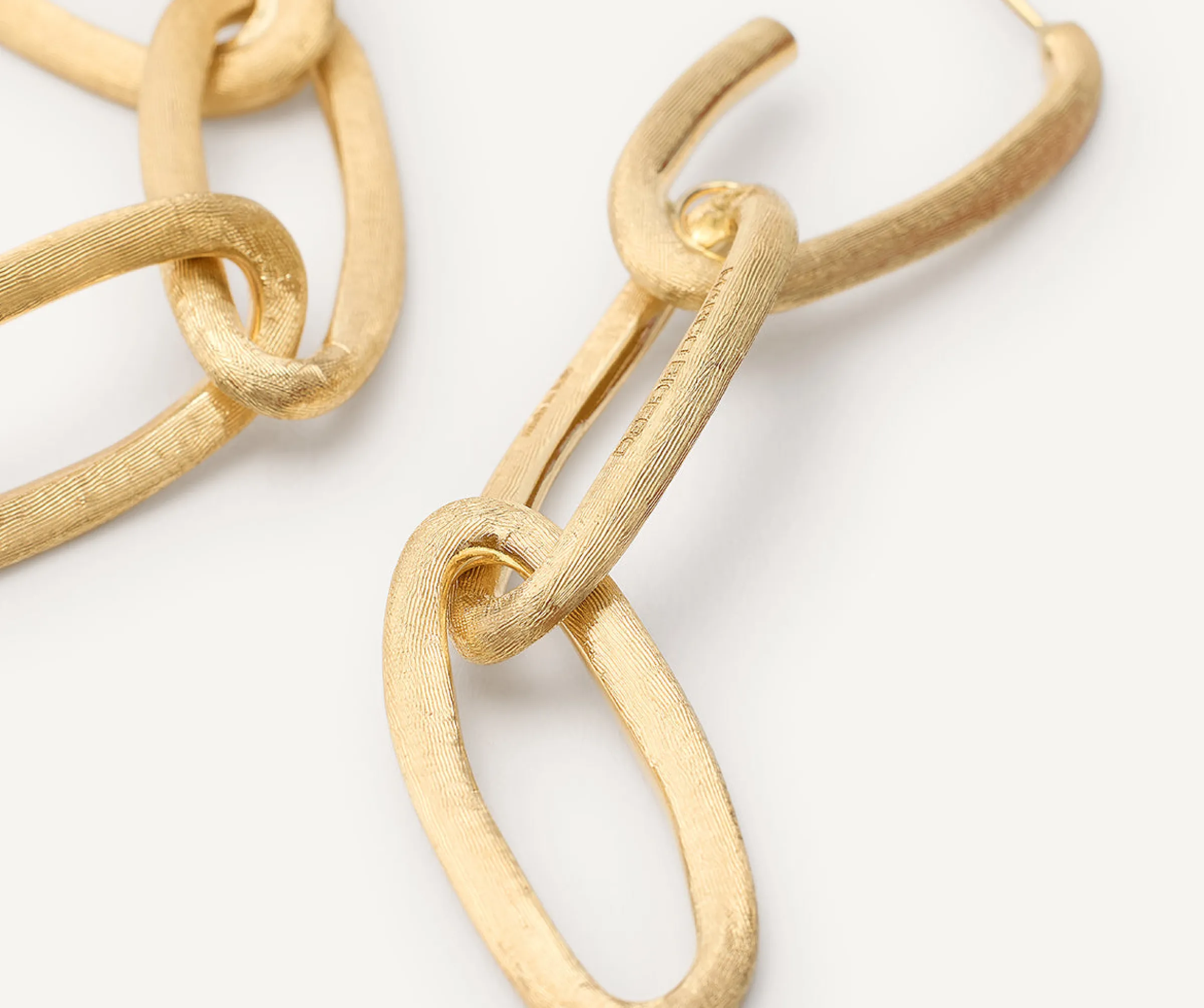 Earrings-Marco Bicego 18K Yellow Gold Triple Link Drop Earrings Yellowgold