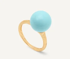 Rings-Marco Bicego 18K Yellow Gold Turquoise Ring Yellowgold