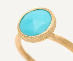 Rings-Marco Bicego 18K Yellow Gold Turquoise Stackable Ring YellowGold