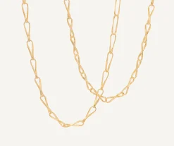 Necklaces-Marco Bicego 18K Yellow Gold Twisted Coil Long Link Necklace Yellowgold