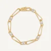 Bracelets-Marco Bicego 18K Yellow Gold Twisted Coil Link Bracelet With Diamonds Yellowgold