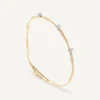 Bracelets-Marco Bicego 18K Yellow Gold Twisted Coil Bracelet With Diamonds Yellowgold