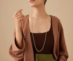 Necklaces-Marco Bicego 18K Yellow Gold Twisted Coil Long Link Necklace Yellowgold