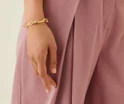 Bracelets-Marco Bicego 18K Yellow Gold Twisted Double Coil Link Bracelet With Diamonds Yellowgold