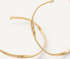 Earrings-Marco Bicego 18K Yellow Gold Twisted Medium Hoops Yellowgold